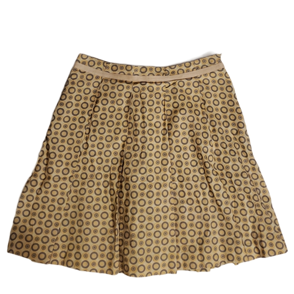 See By Chloe Tan Brown Circle Geometric Skirt 6